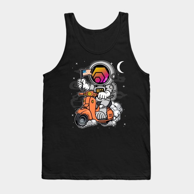 Astronaut Scooter HEX Coin To The Moon HEX Crypto Token Cryptocurrency Blockchain Wallet Birthday Gift For Men Women Kids Tank Top by Thingking About